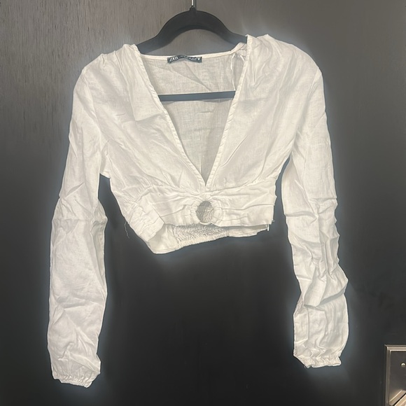 Linen Crop Top (XS) - Picture 4 of 8